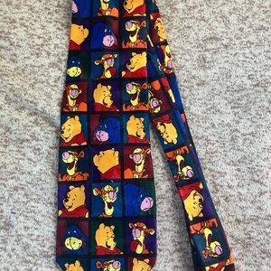 Colorful Disney Winnie the Pooh Cartoon Character Tie